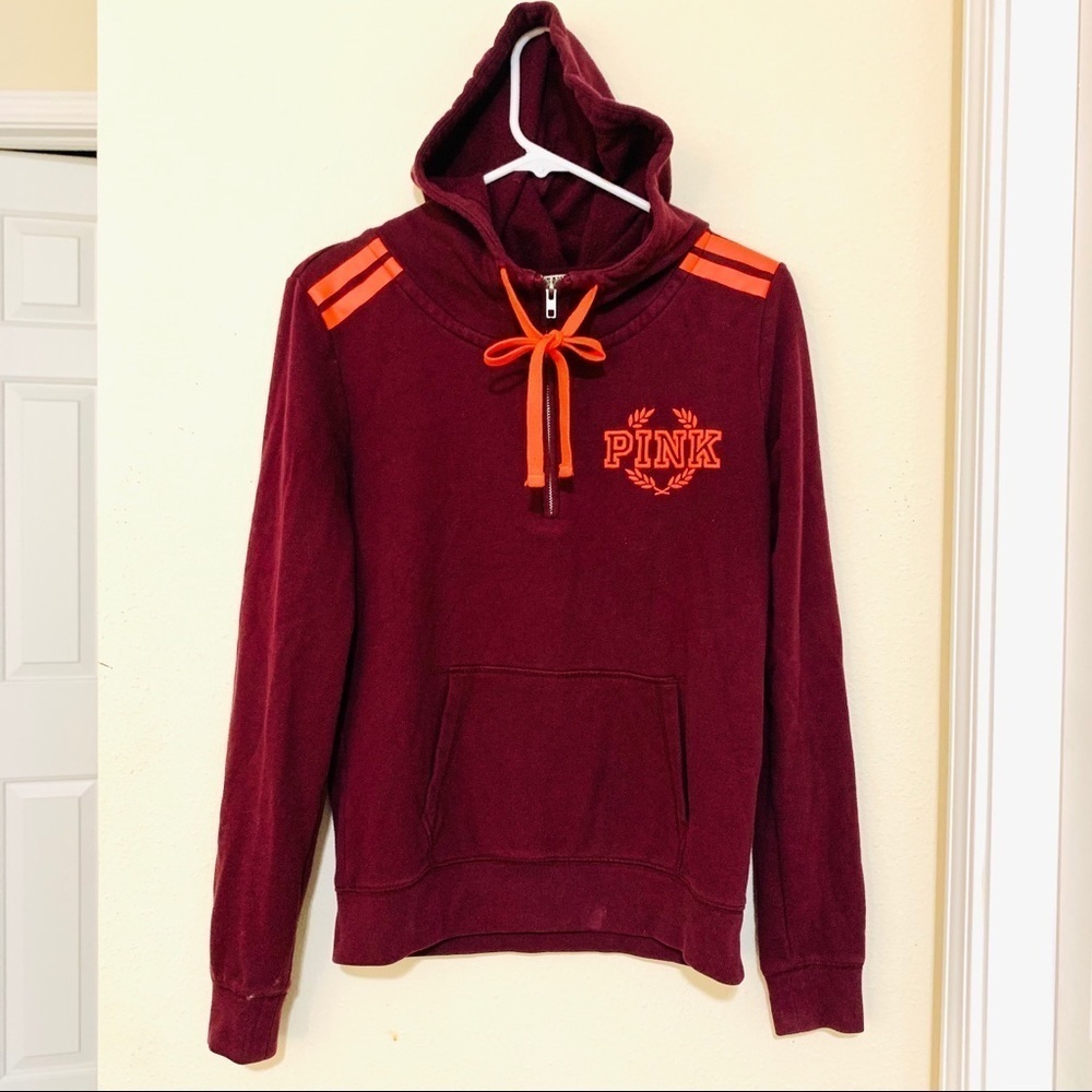 VS PINK•Campus 1/2 Zip Sweatshirt Hoodie Small